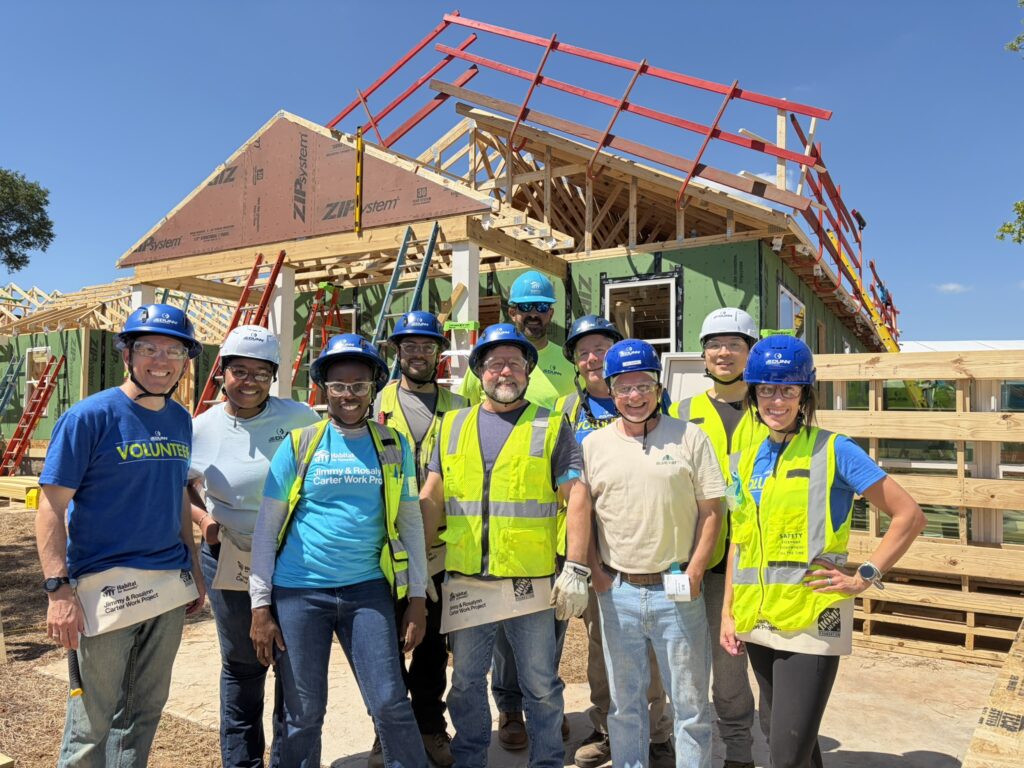JE Dunn volunteers at the 2026 Jimmy & Rosalynn Carter Work Project build site in Atlanta's Sylvan Hills neighborhood