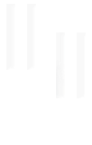 Abstract arrangement of six vertical gray bars of varying widths on a black background.