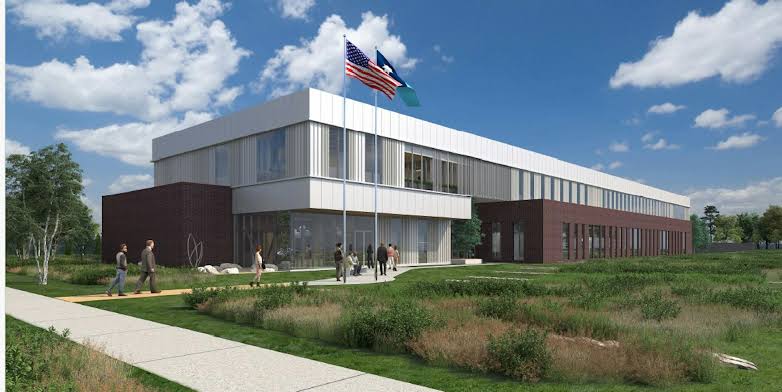 Render of Minnesota Bureau of Criminal Apprehension Office & Laboratory built by JE Dunn with strict environmental control and high-security infrastructure.