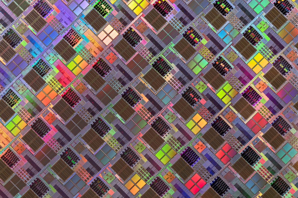Image of semiconductors being manufactured