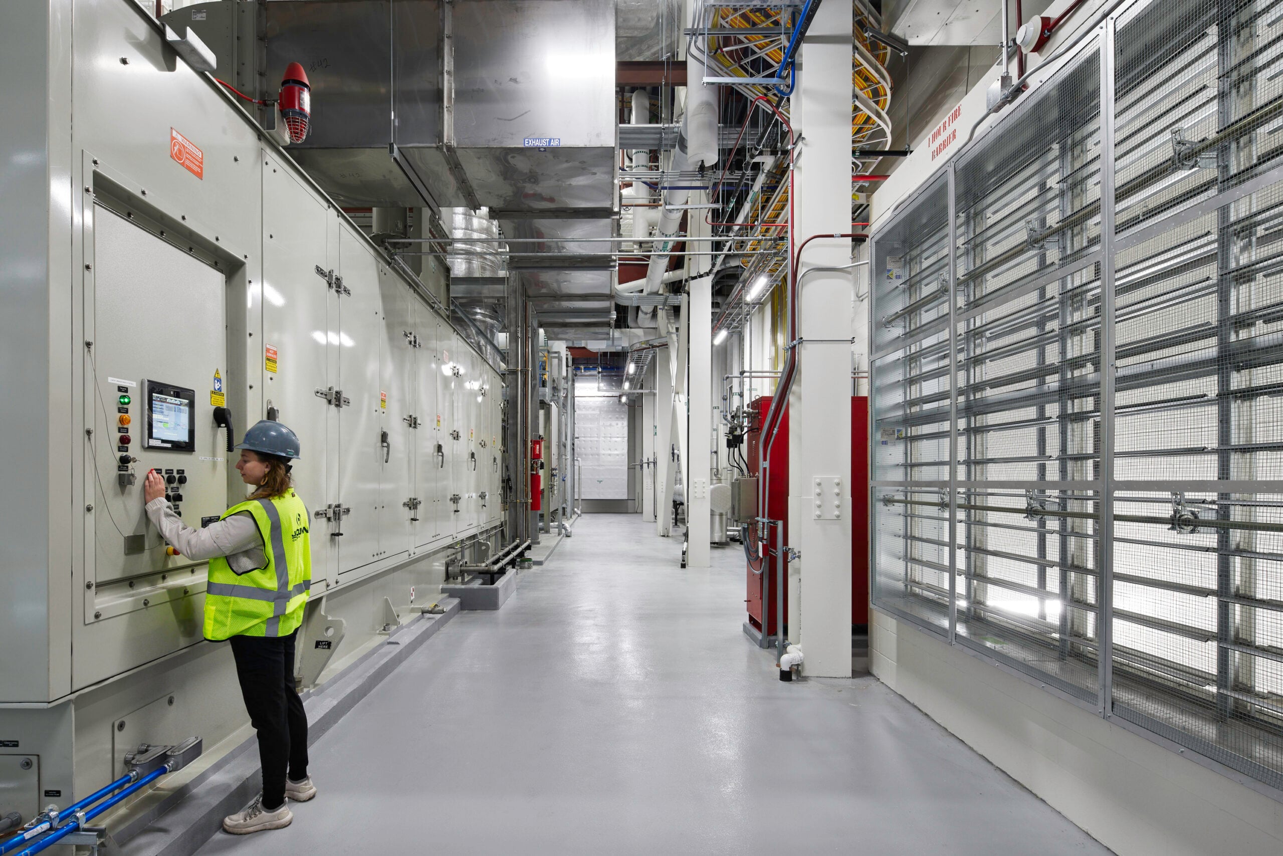 Electrical distribution and control systems at the Allina Health Abbott Northwestern Hospital Central Utility Plant in Minneapolis, Minnesota.